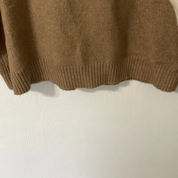 H By Halston Oversized Color Block Navy/Coral/Tan/Cream Sweater Size Medium - Picture 5 of 7